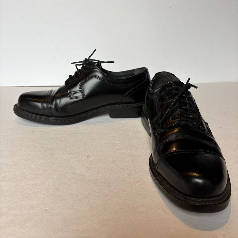 Thom McAn Classic Black Leather Men's Cap Toe Oxford Dress Shoes Size 9